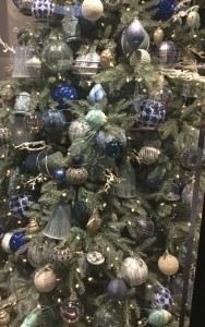 blue white trend elegant beautiful professional christmas tree dallas interior design baker group custom