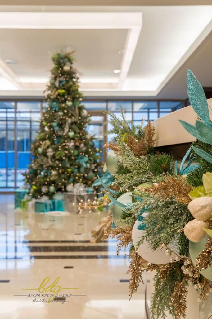 corporate interior decorating christmas holiday dallas office