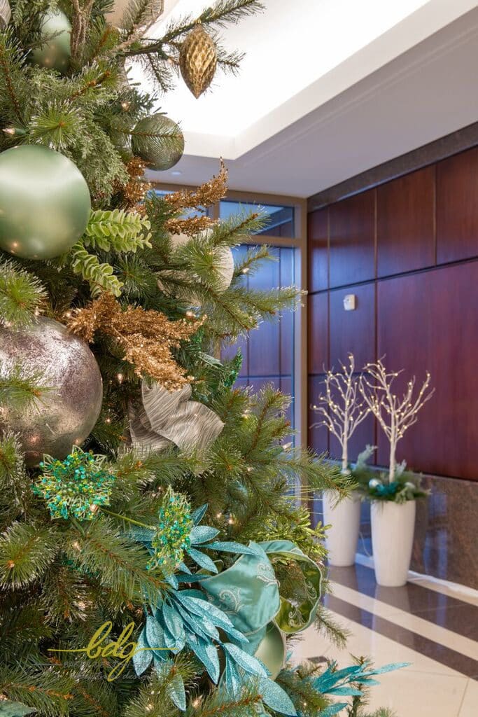 corporate interior decorating christmas holiday dallas office