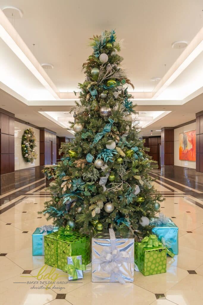 corporate interior decorating christmas holiday dallas office